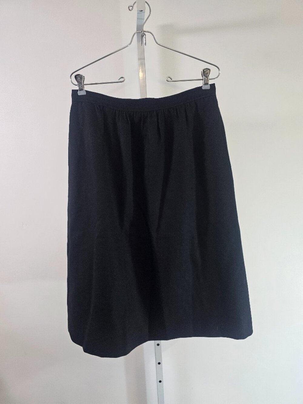 Vintage Evan Picone Skirt Black Wool A-line Office Career 14